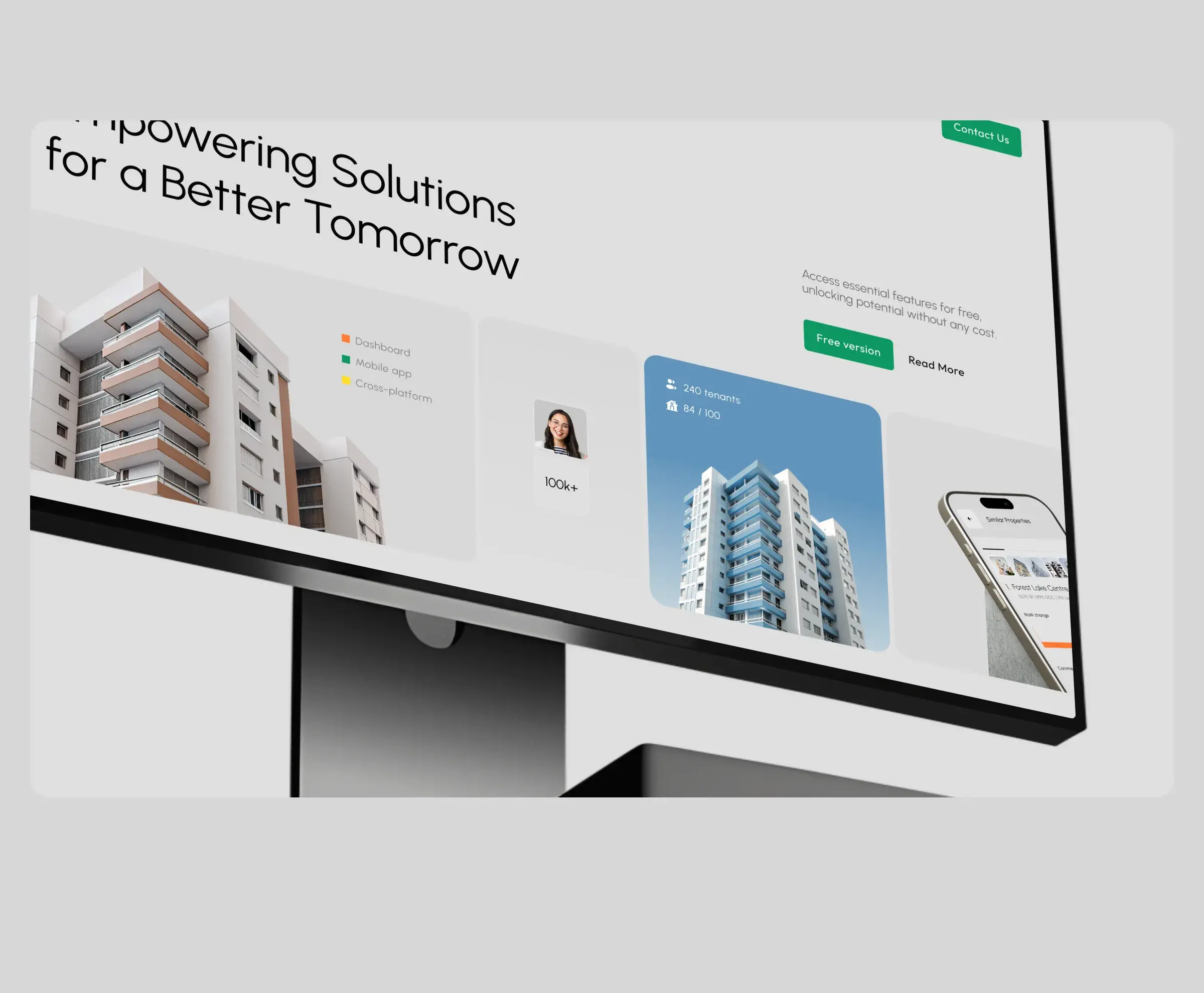 Screenshot of the real estate app interface showcasing a commercial building. Screenshot of the real estate app interface showcasing a commercial building.