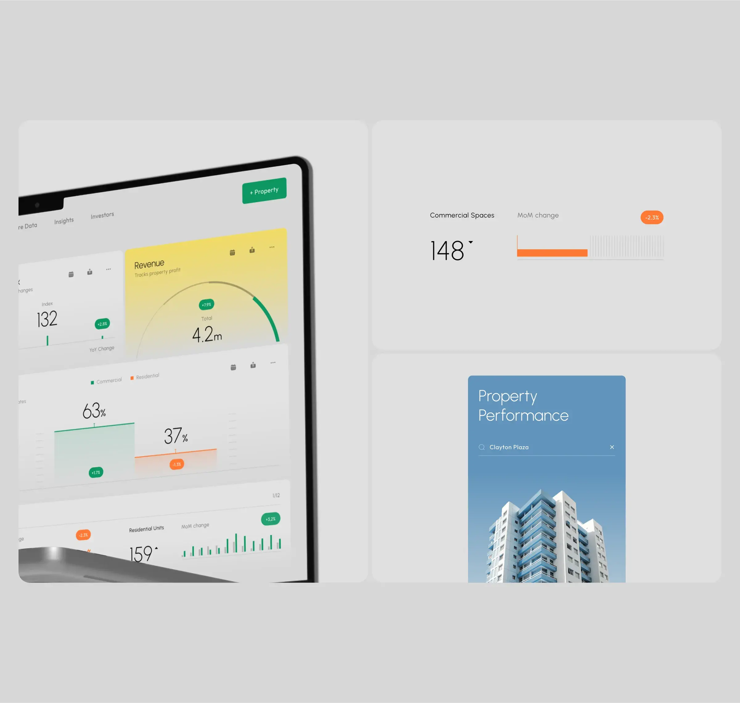 Screenshot of a diagram with a meter showing performance metrics for the Nova House real estate app. Screenshot of a diagram with a meter showing performance metrics for the Nova House real estate app.