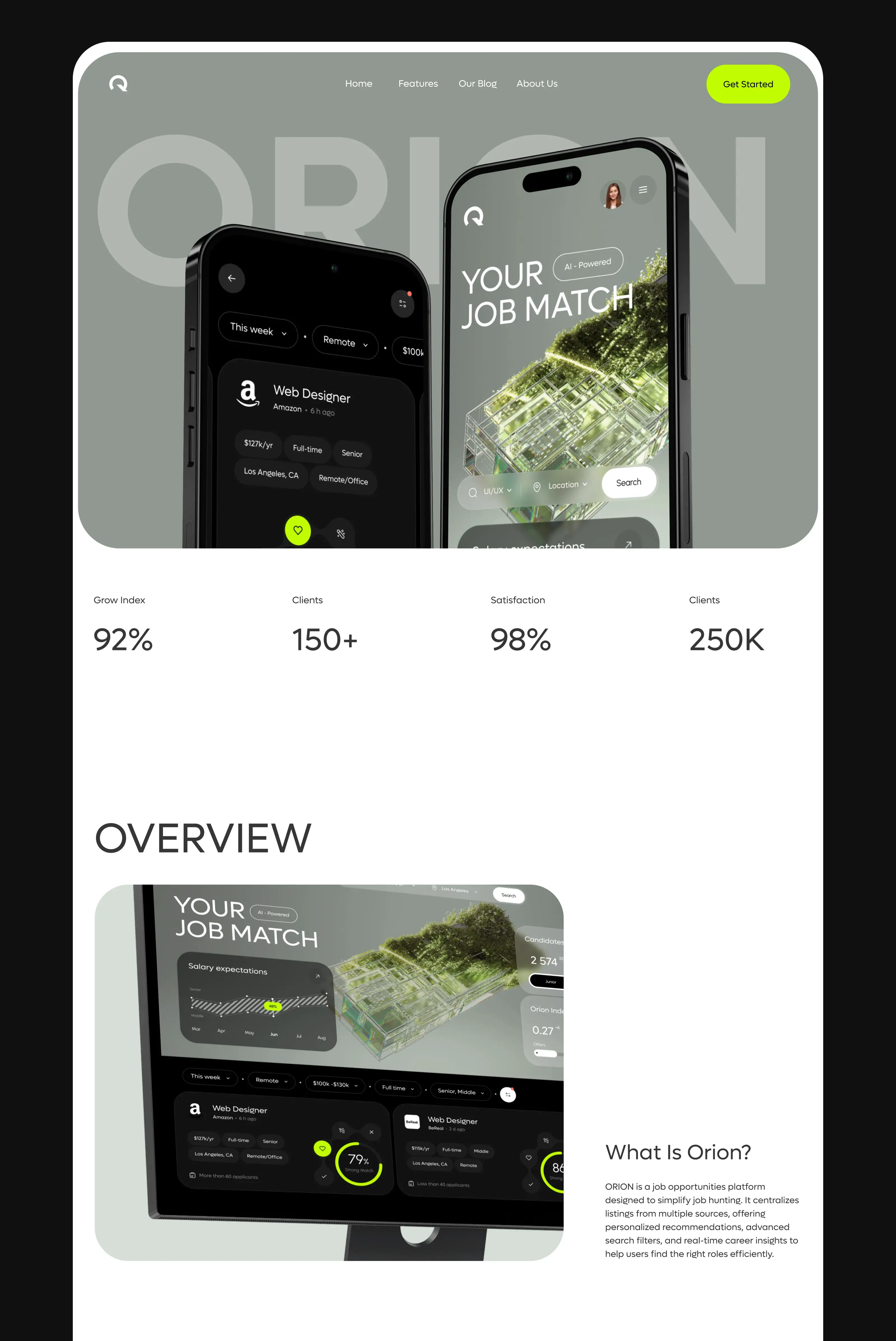 Screenshot of a job search mobile app UI on an iPhone. Screenshot of a job search mobile app UI on an iPhone.