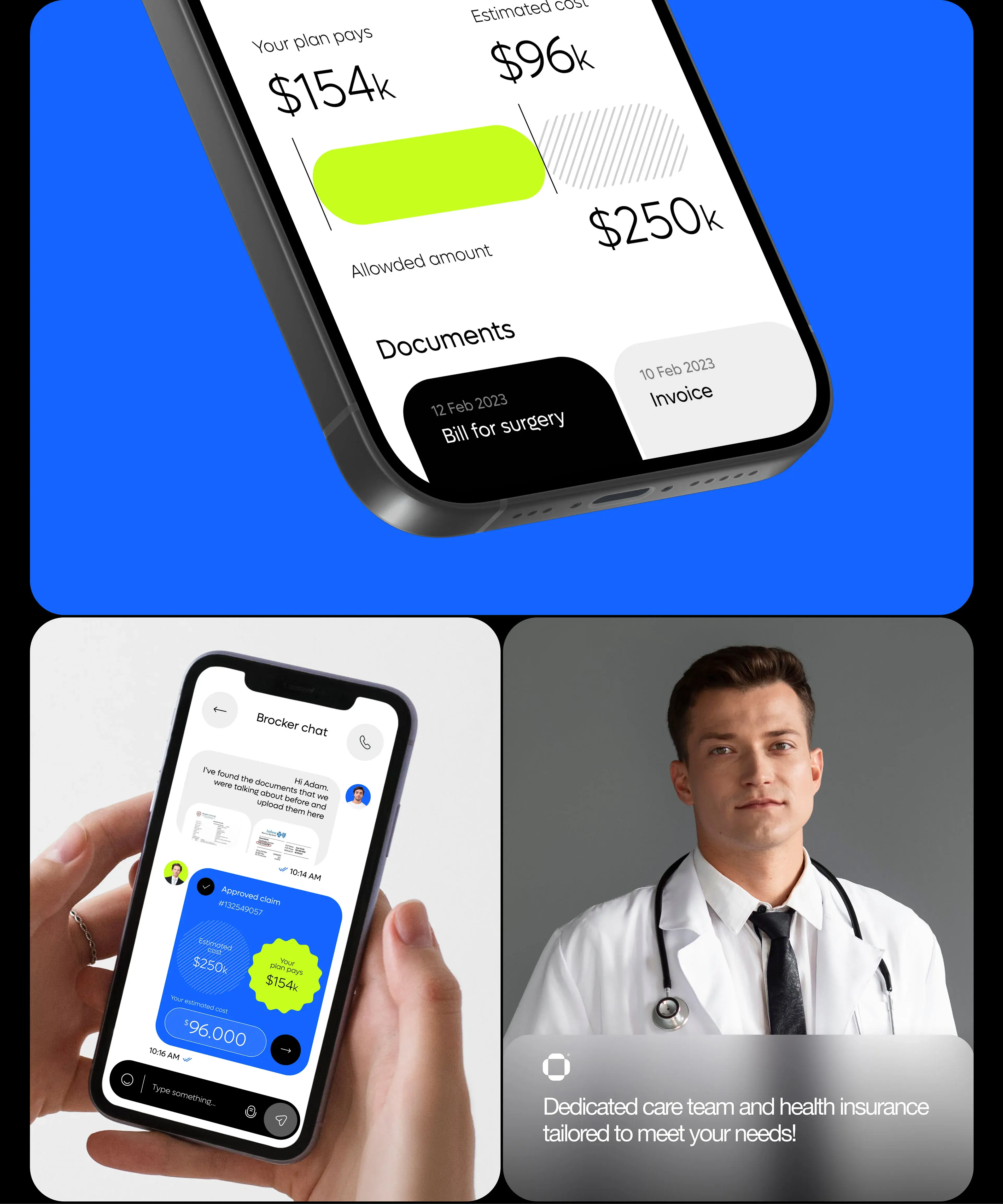 A healthcare professional using the Oscar Health mobile app on an iPhone. A healthcare professional using the Oscar Health mobile app on an iPhone.