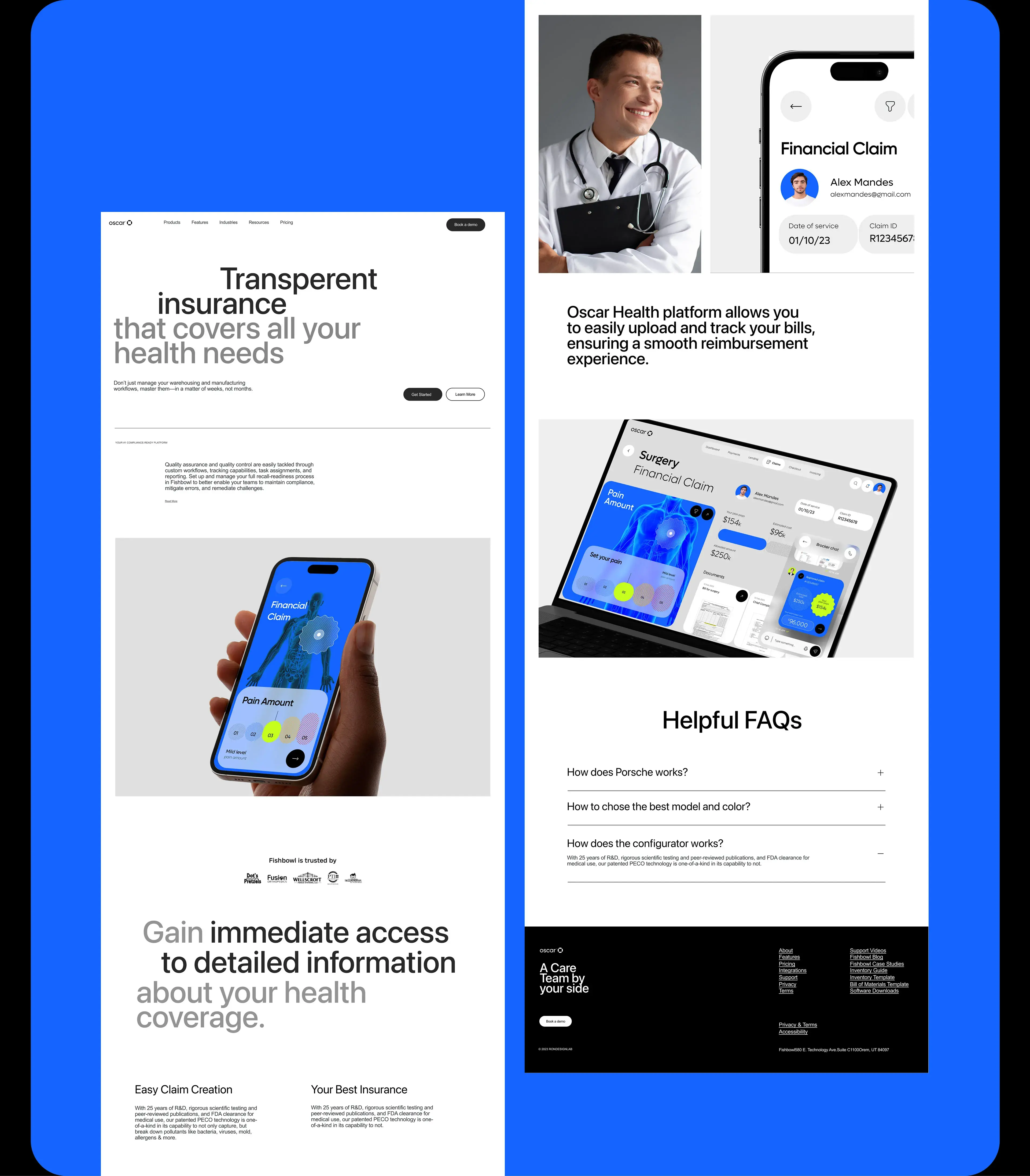 Person holding a smartphone displaying the Oscar Health app UI. Person holding a smartphone displaying the Oscar Health app UI.