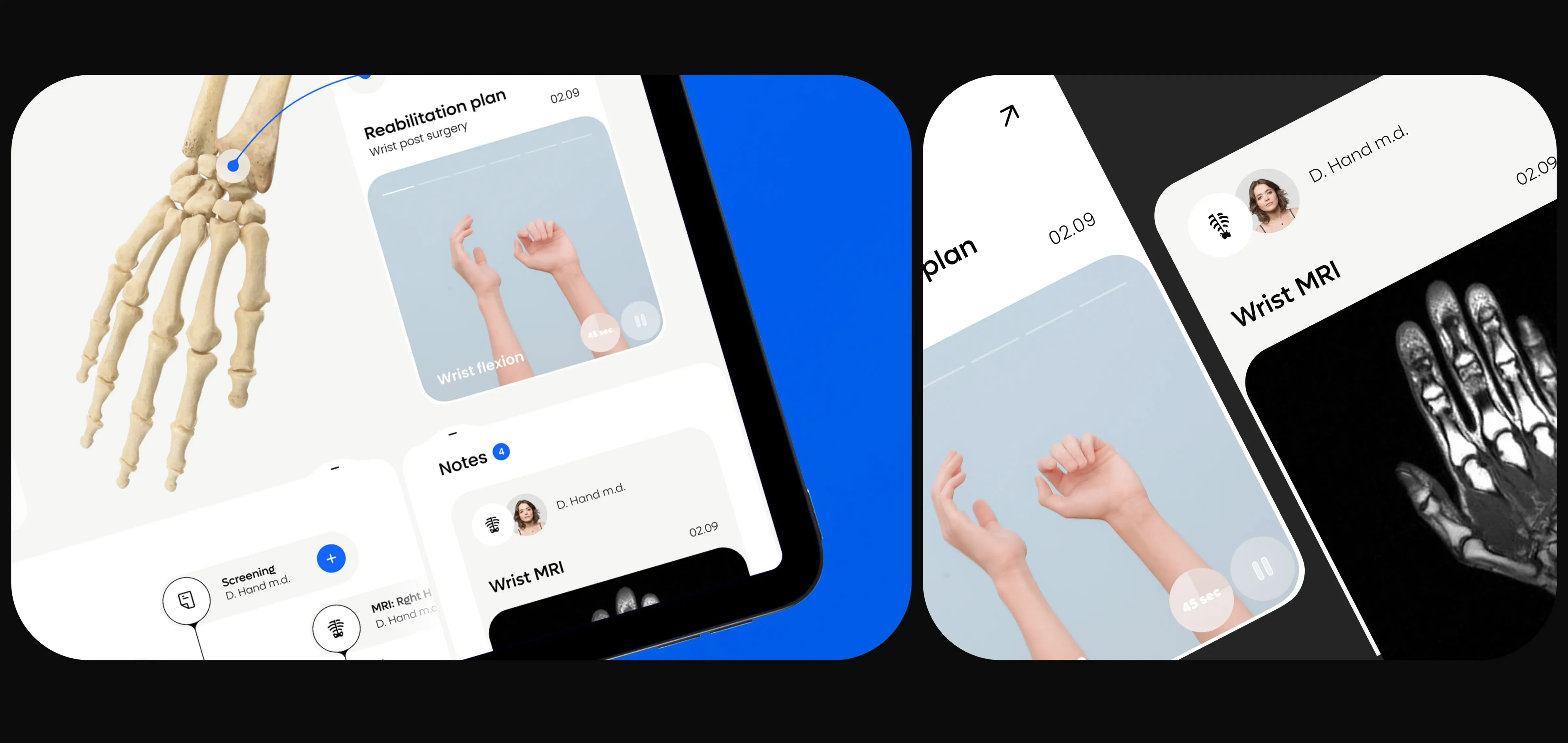 Illustration depicting a hand interacting with a personal health record (PHR) web application interface.