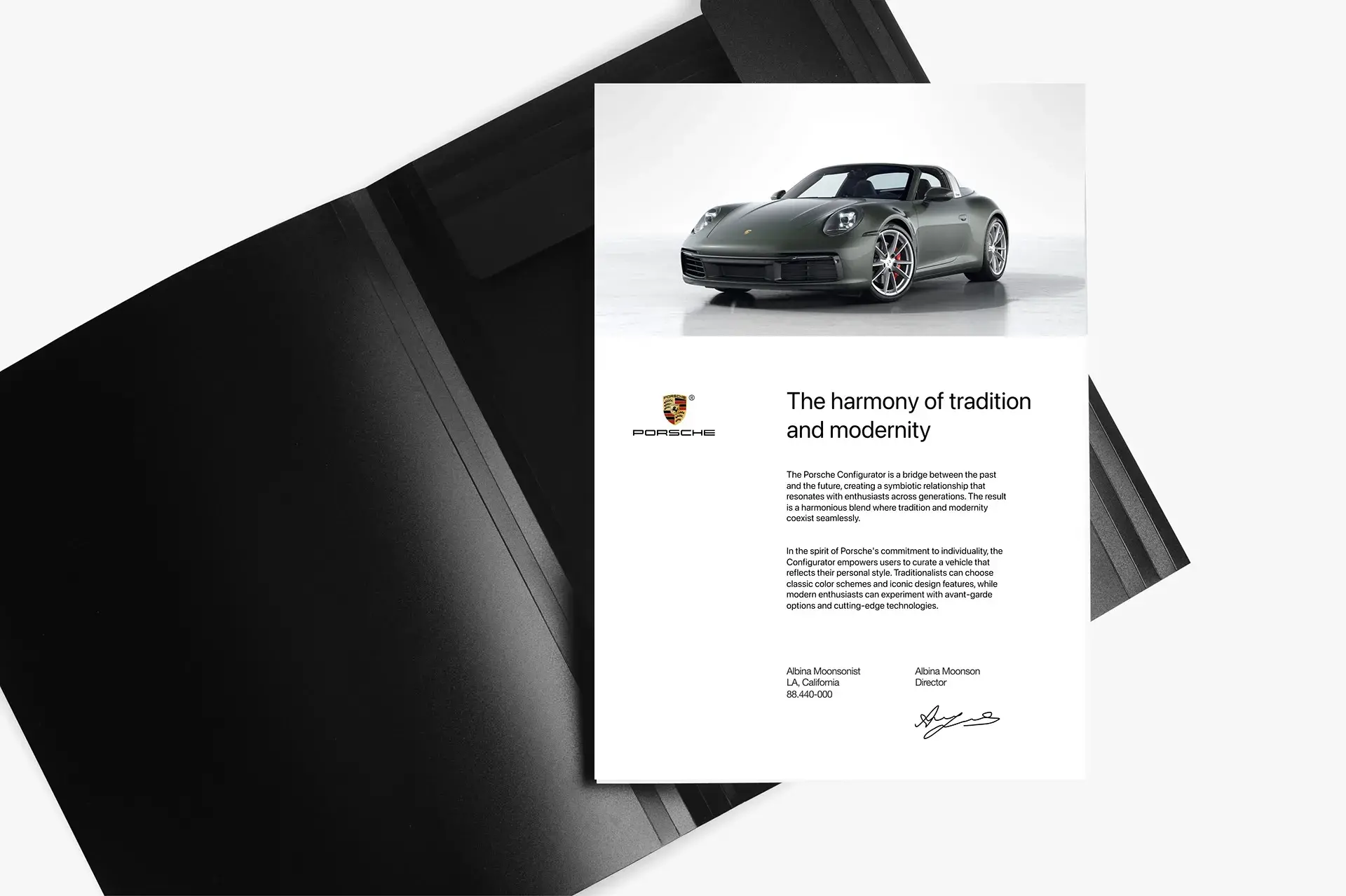 A Porsche 911 Targa 4 sports car. A Porsche 911 Targa 4 sports car.