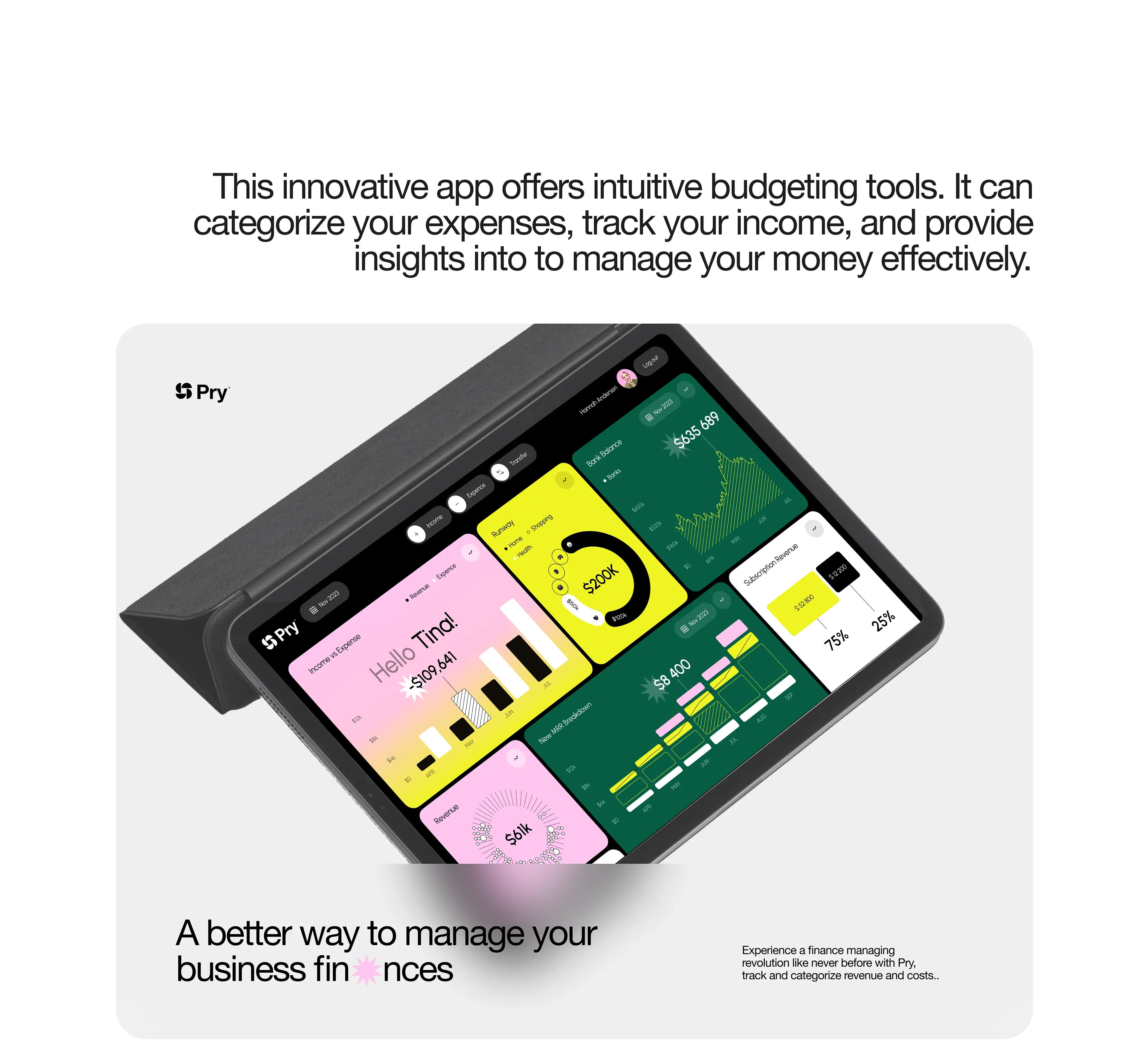 Screenshot of the Pry Finance CRM mobile app UI design. Screenshot of the Pry Finance CRM mobile app UI design.