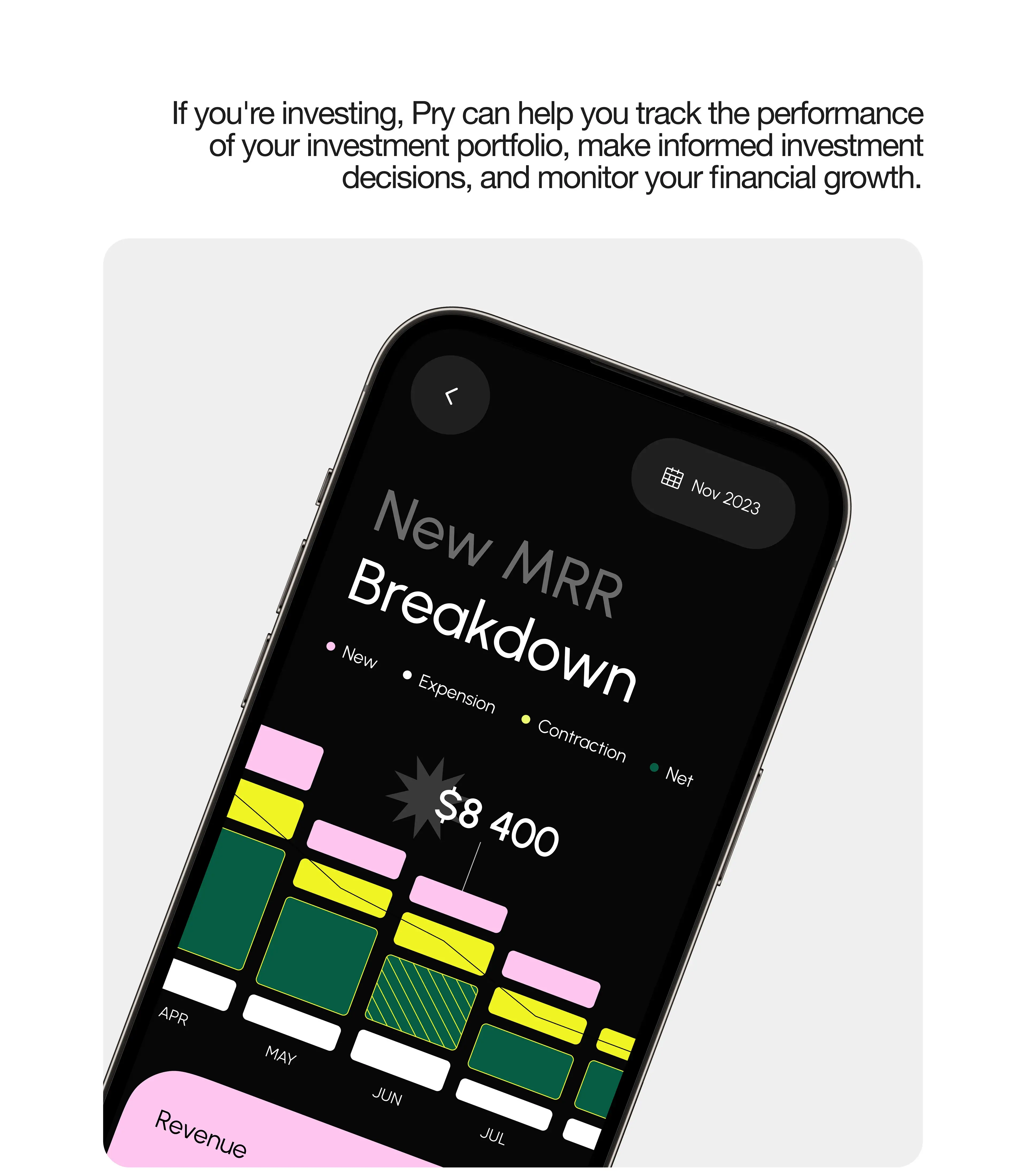 Screenshot of the Pry Finance CRM mobile app interface. Screenshot of the Pry Finance CRM mobile app interface.