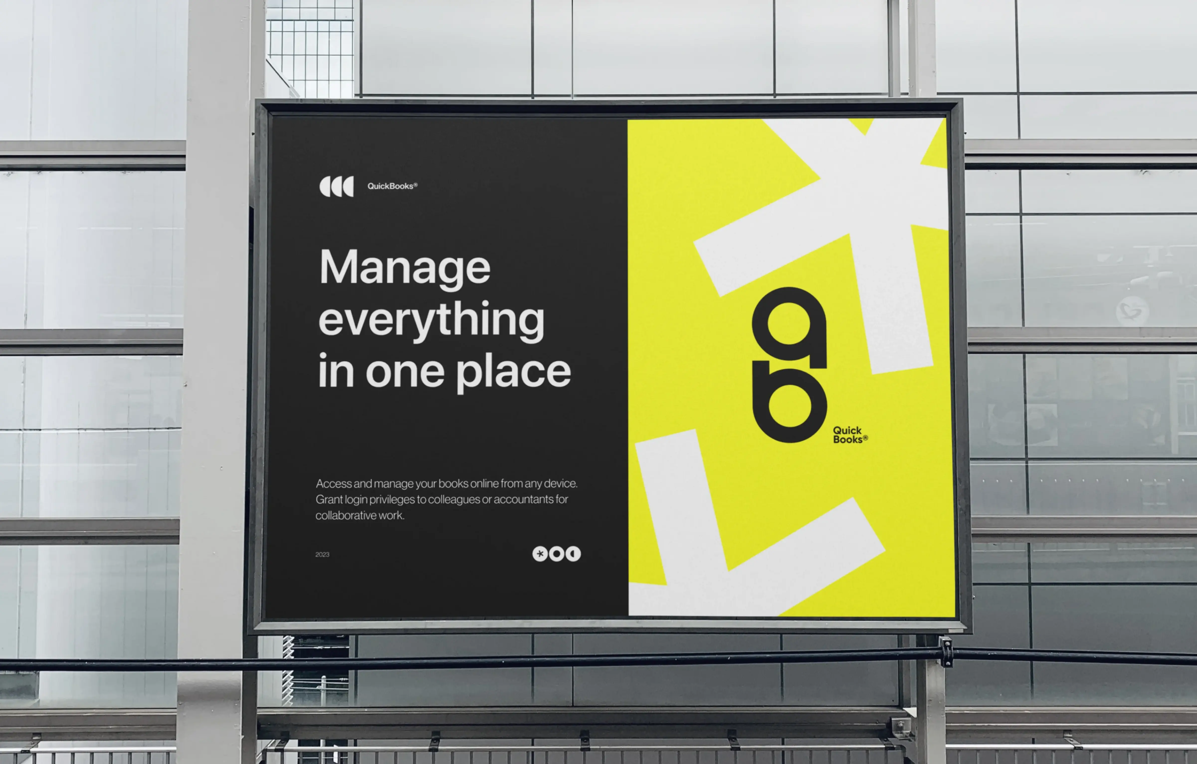 Billboard mockup advertising enterprise finance and service management software design. Billboard mockup advertising enterprise finance and service management software design.