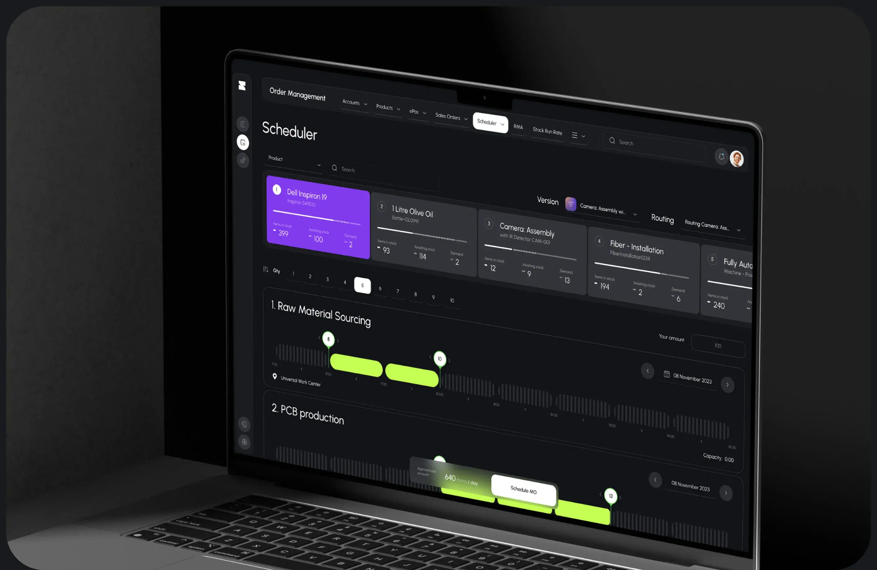 Laptop showing a web application user interface for AI CRM scheduling. Laptop showing a web application user interface for AI CRM scheduling.