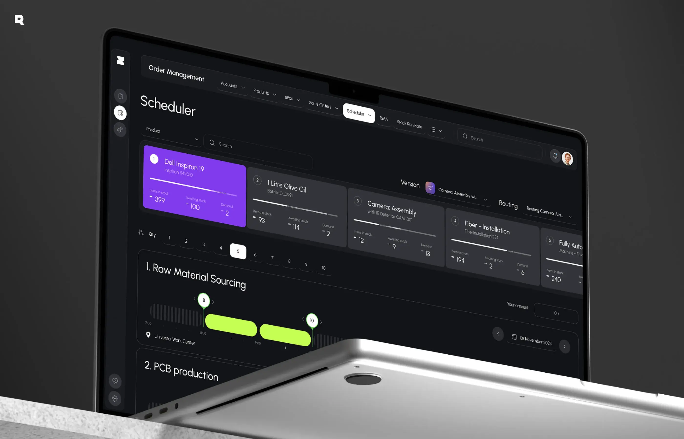User interface for an AI scheduler within Salesforce CRM.
