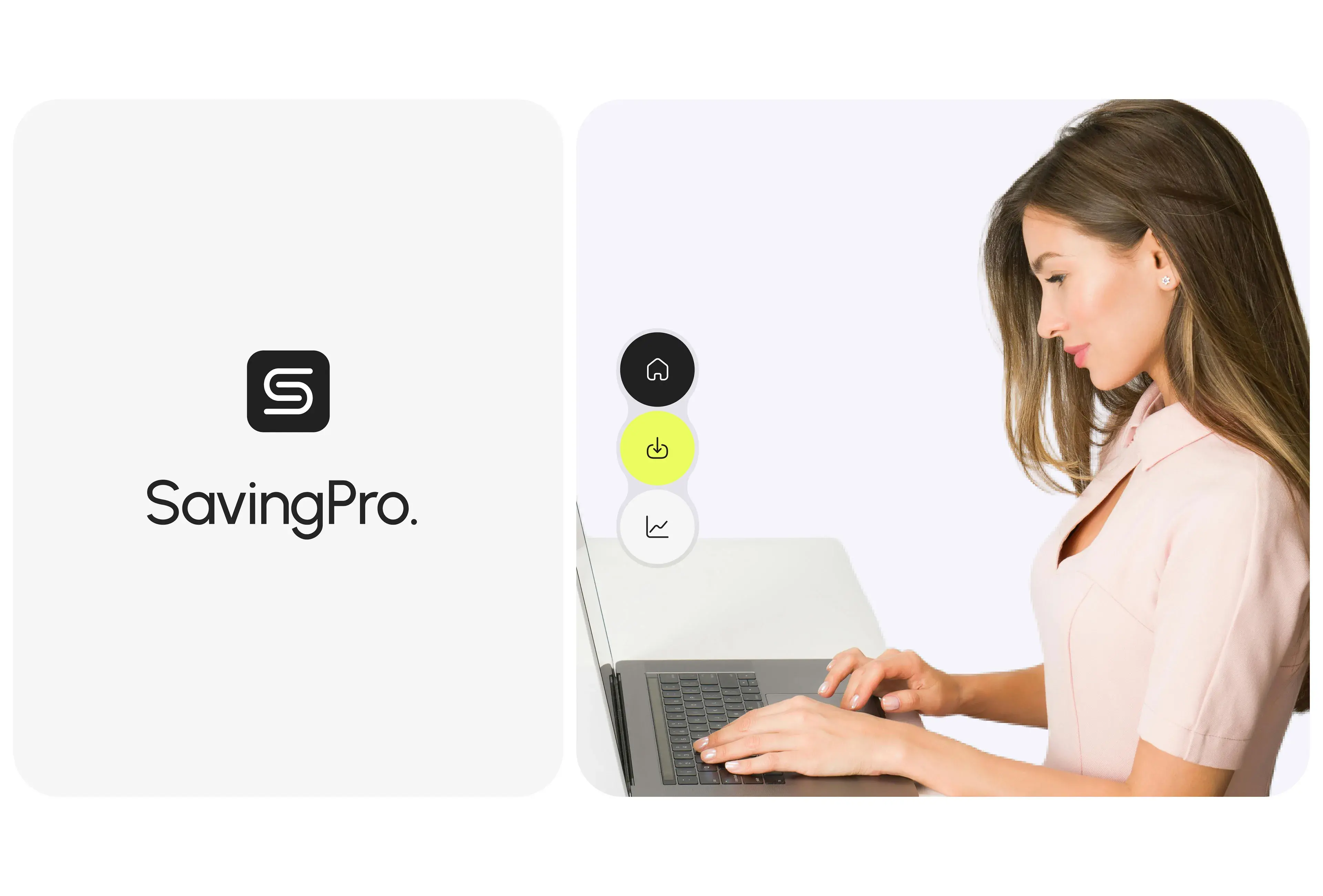 A software engineer using a laptop showing the SavingPro name. A software engineer using a laptop showing the SavingPro name.