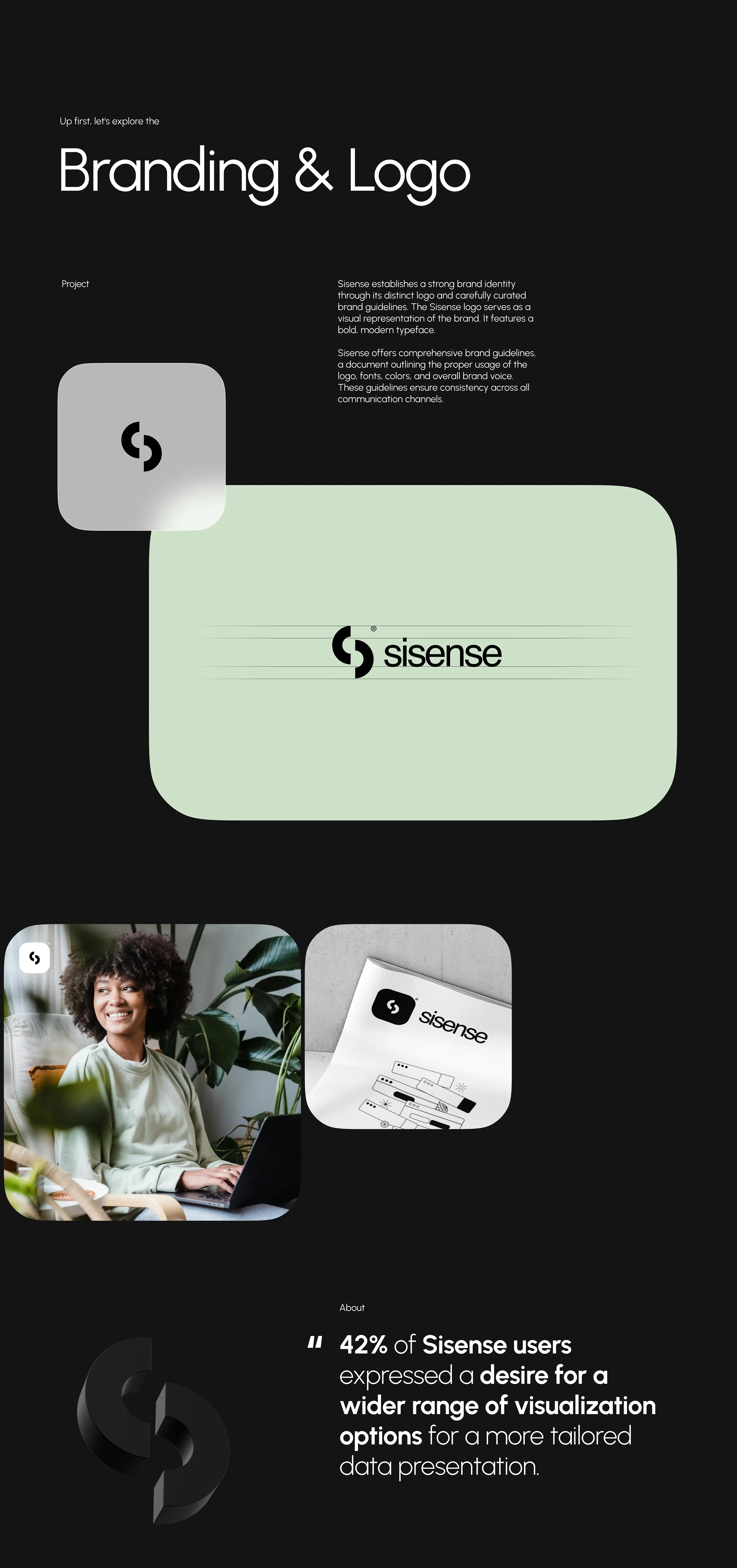 Screenshot of the Sisense AI Assistant web application UI design for finance, showing a person. Screenshot of the Sisense AI Assistant web application UI design for finance, showing a person.