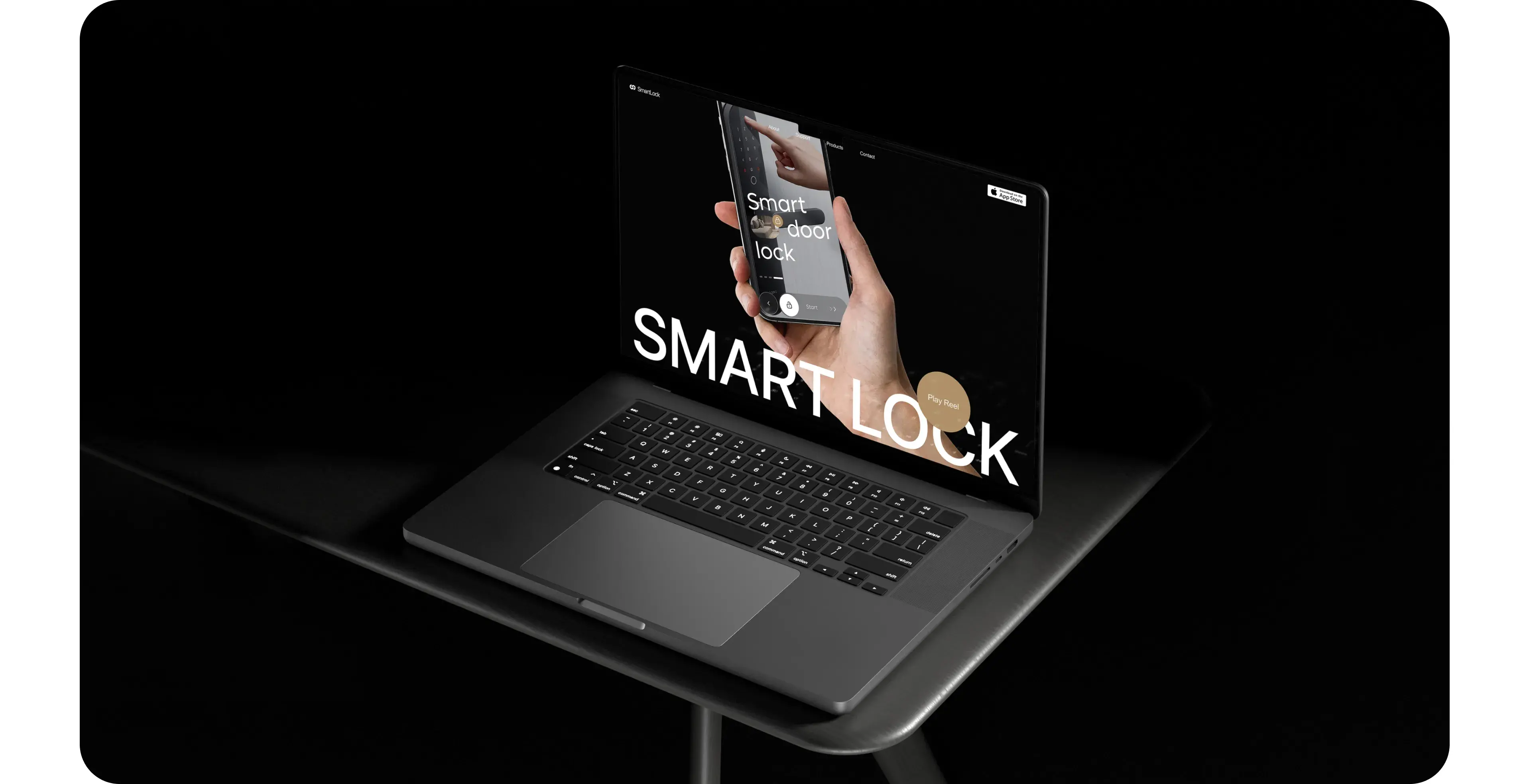 Laptop and mobile phone, representing tools for smart home UX/UI design and IoT development. Laptop and mobile phone, representing tools for smart home UX/UI design and IoT development.