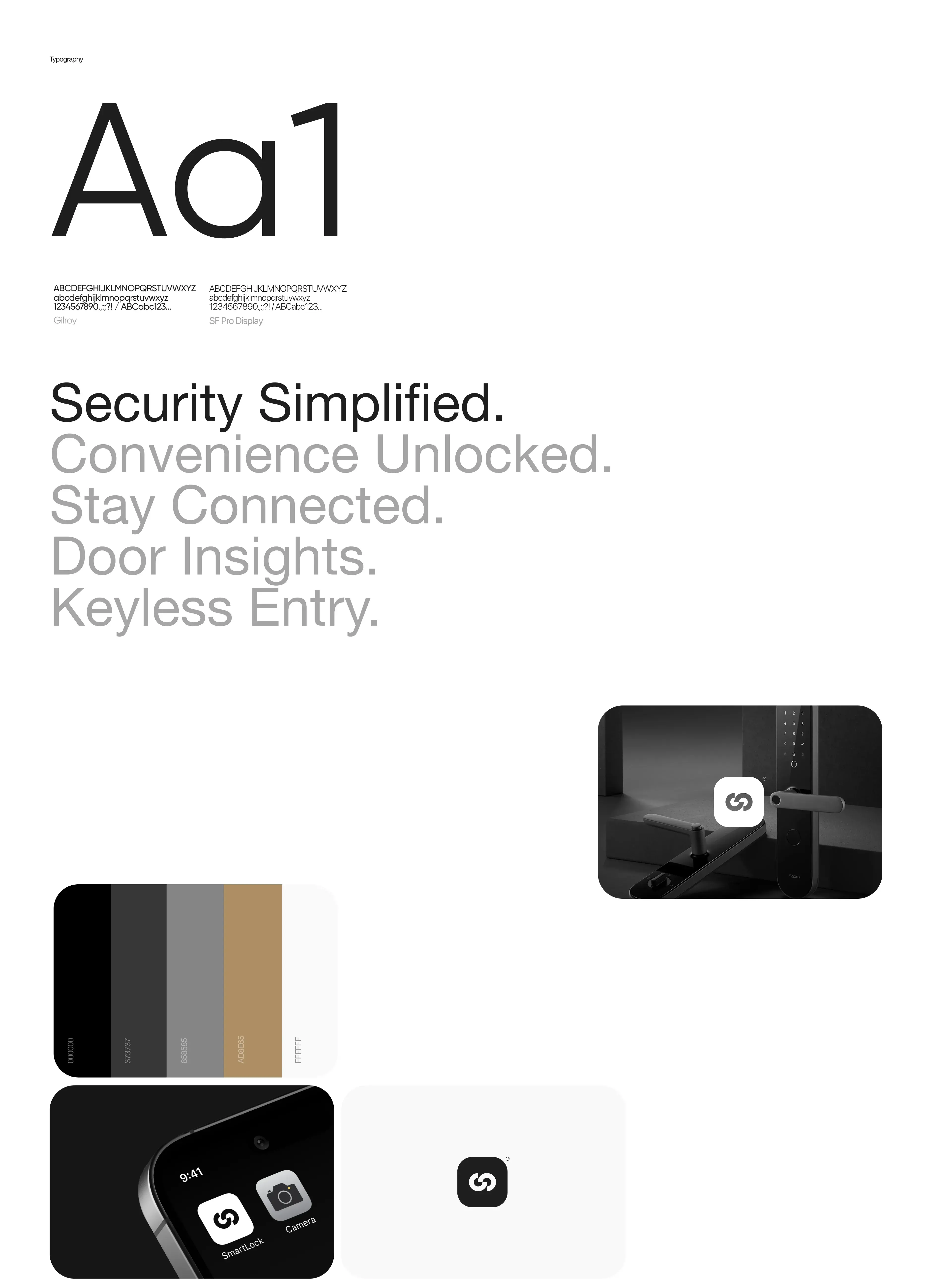 Screenshot of a mobile app interface design for a smart home or smartlock. Screenshot of a mobile app interface design for a smart home or smartlock.