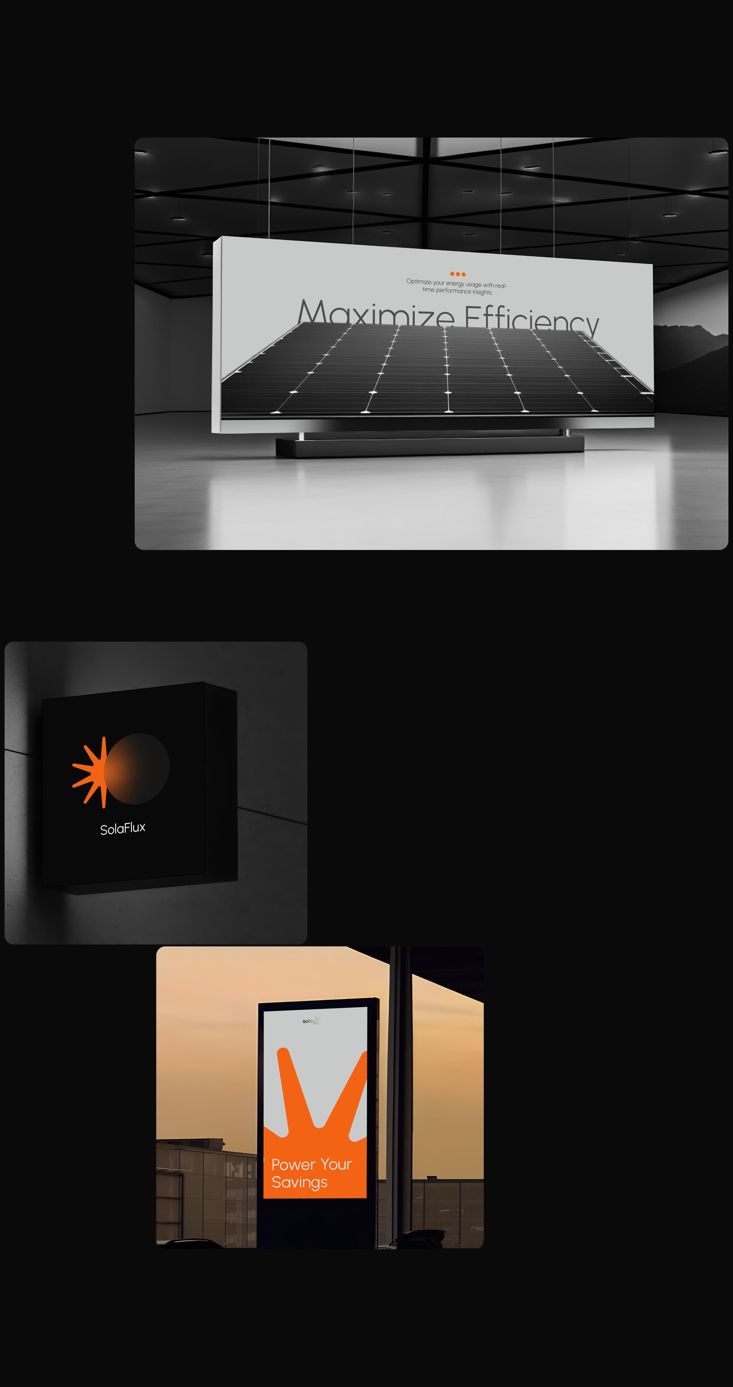 SolaFlux branding and visual mockup of the app interface showing energy insights. SolaFlux branding and visual mockup of the app interface showing energy insights.