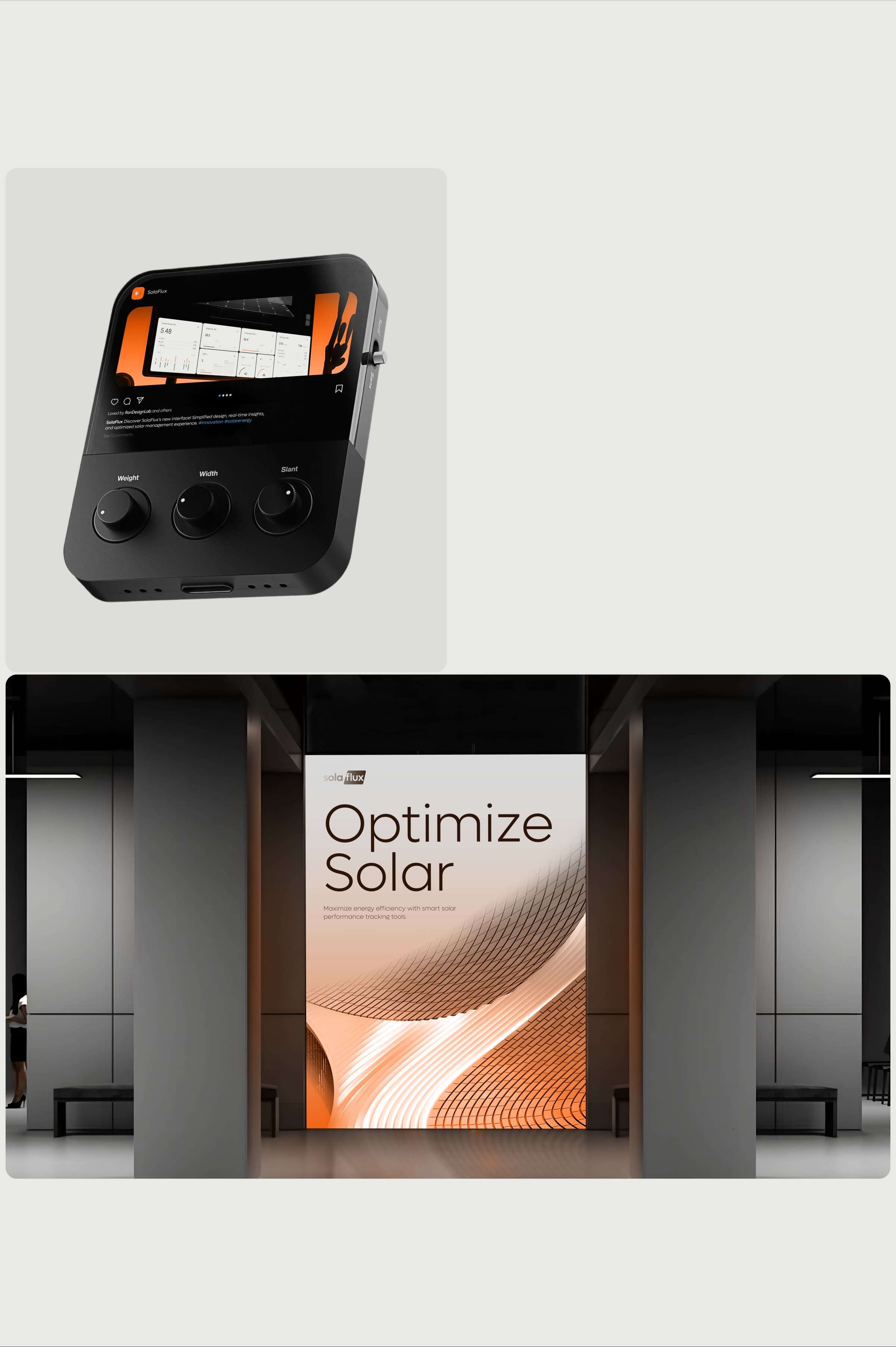 Visual design mockup of a technology app interface displayed on an electronic device. Visual design mockup of a technology app interface displayed on an electronic device.