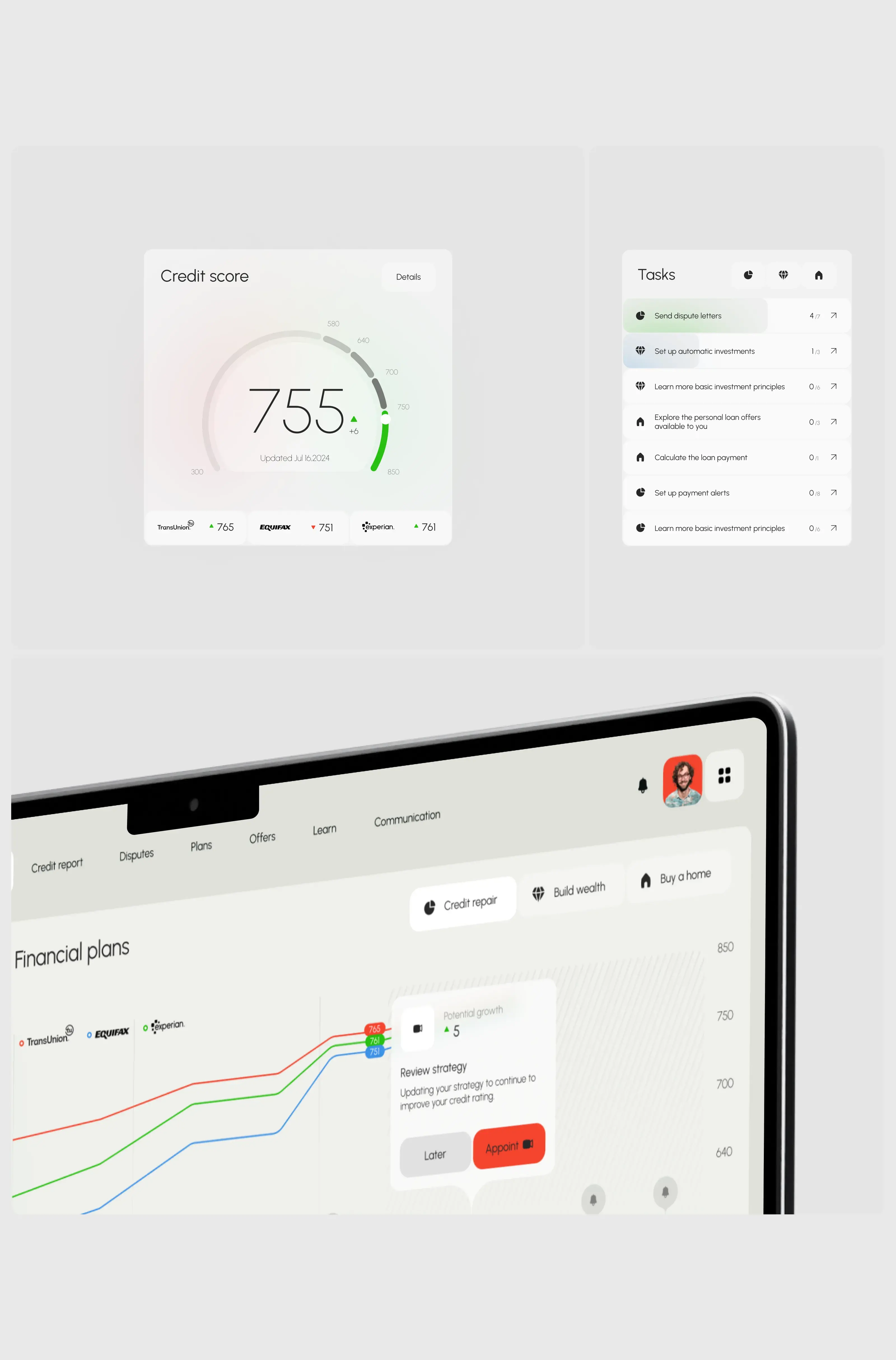 Screenshot of a Spendex credit SaaS web UI/UX design concept. Screenshot of a Spendex credit SaaS web UI/UX design concept.