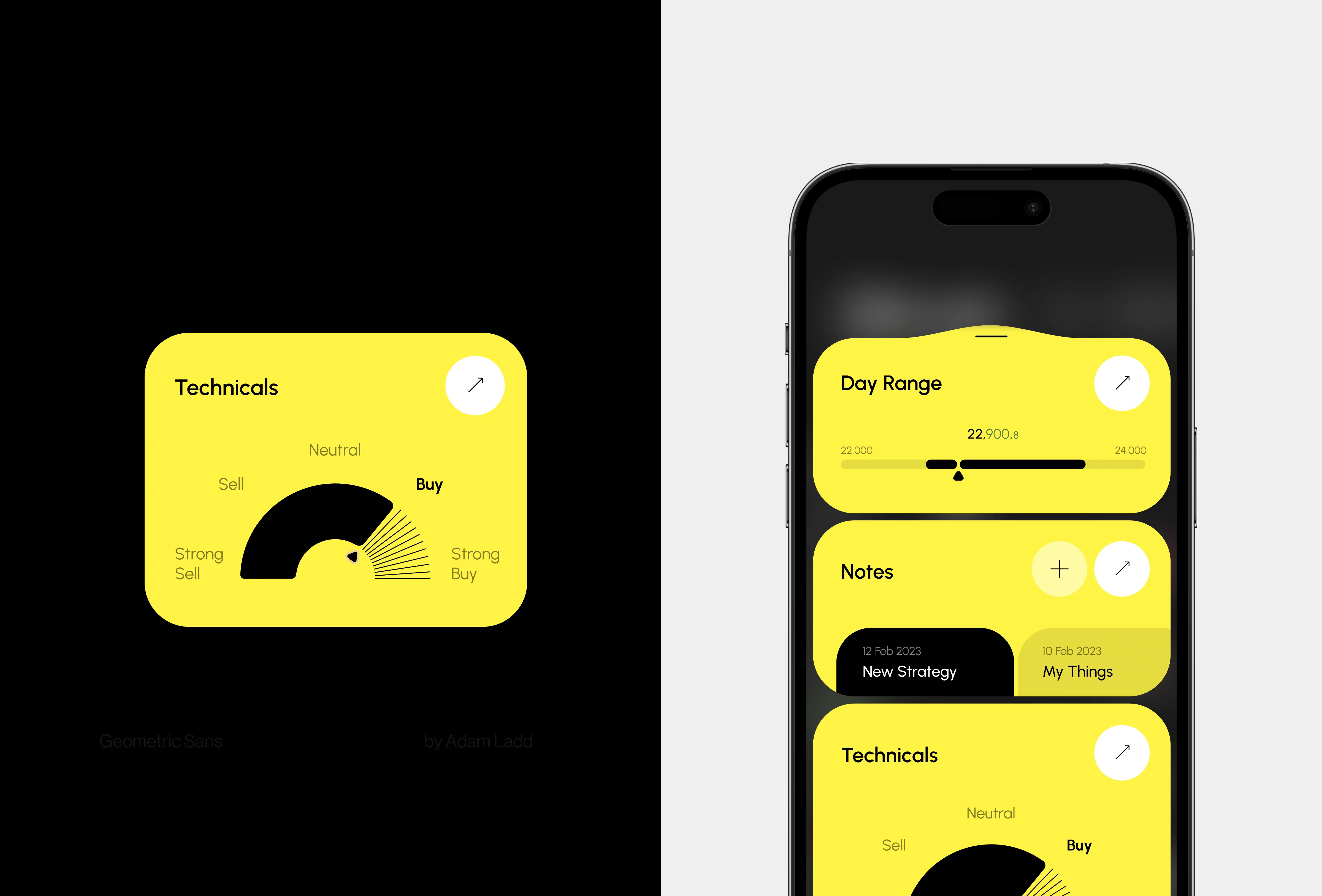 Product design mockup of a mobile app on a smartphone. Product design mockup of a mobile app on a smartphone.