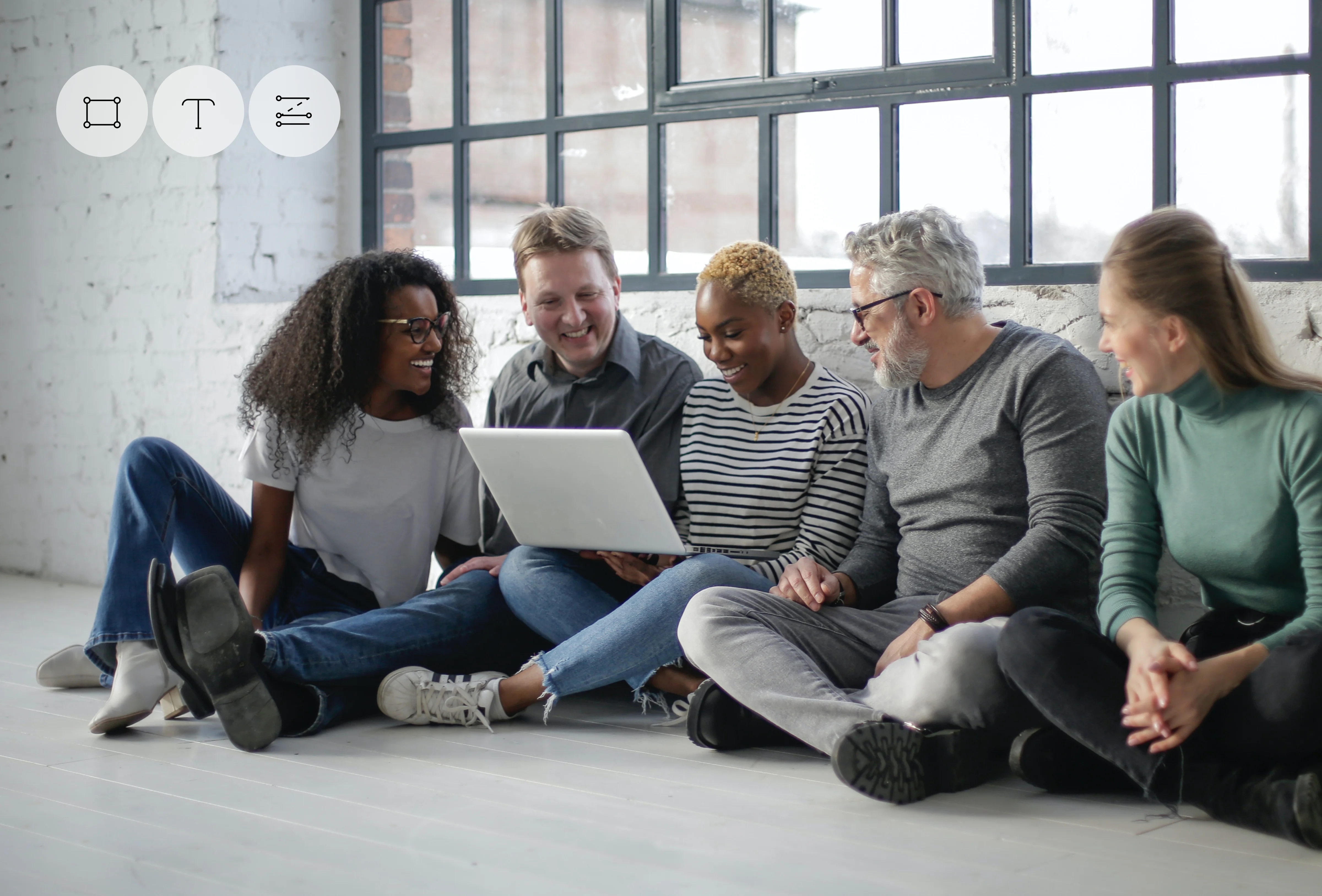 Startup team discussing platform product design. Startup team discussing platform product design.