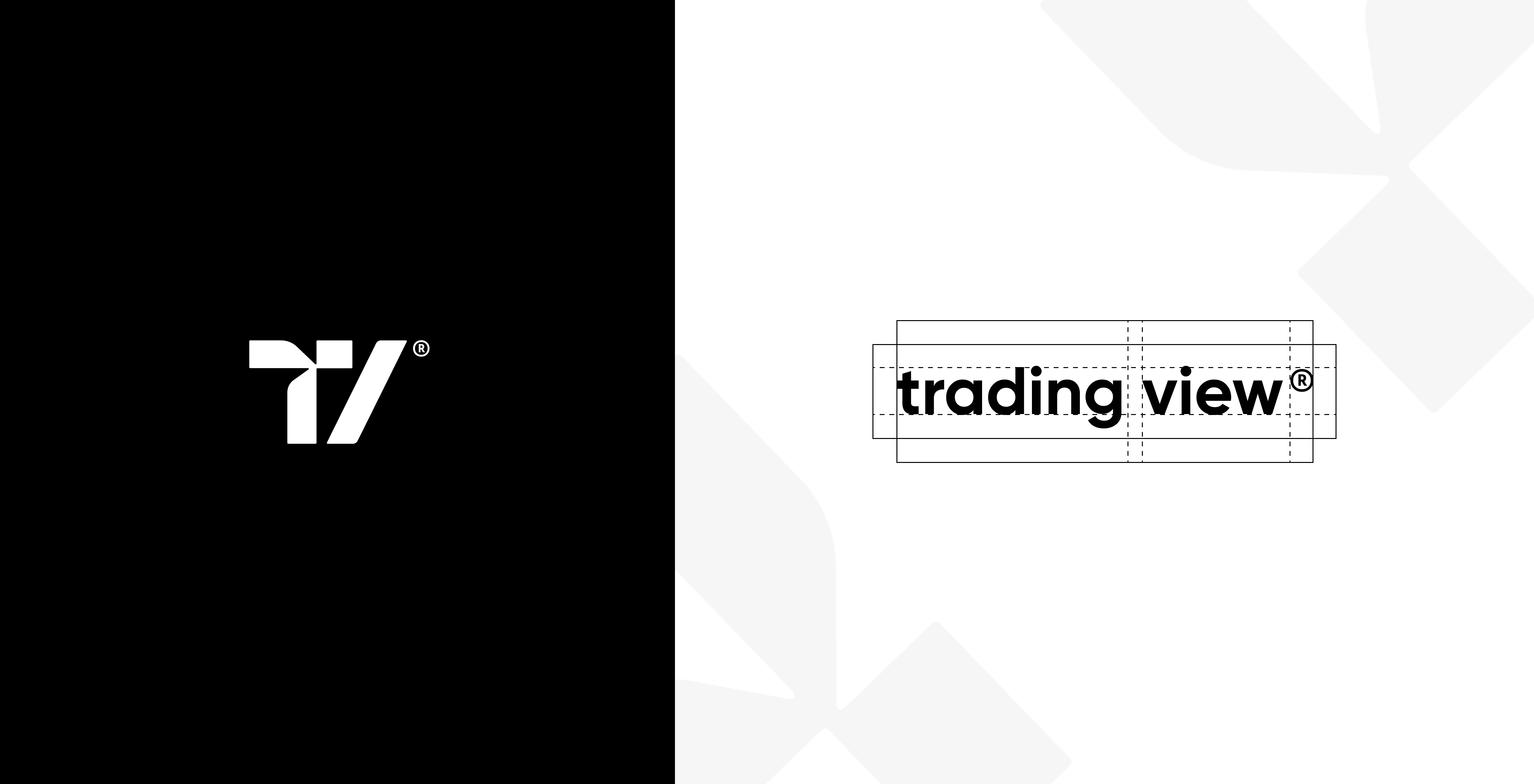 Monochrome graphic with 'TradingView' text, relevant to the TradingView platform product design case study. Monochrome graphic with 'TradingView' text, relevant to the TradingView platform product design case study.