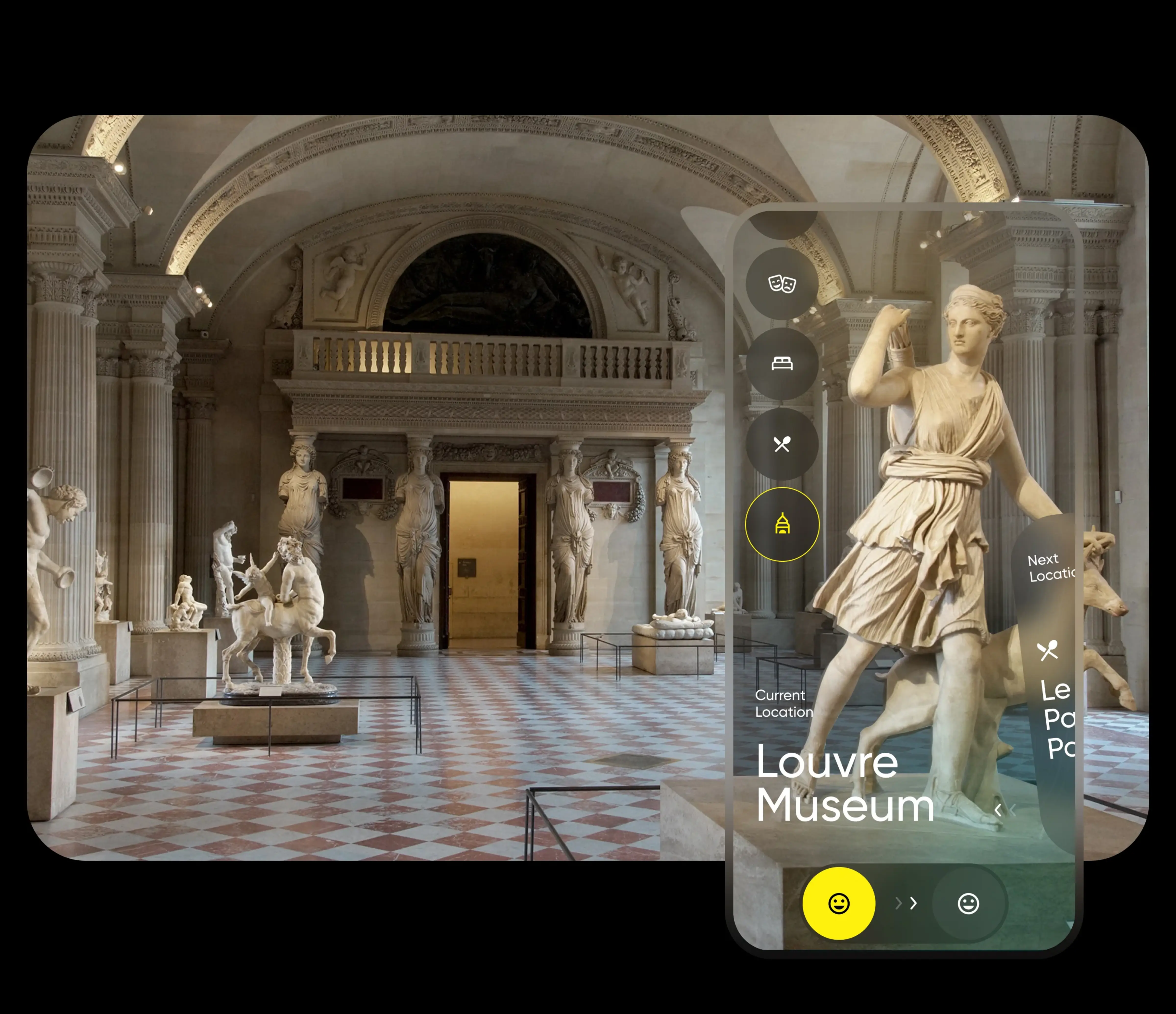 Classical sculptures in the Louvre Museum, representing a key travel app destination. Classical sculptures in the Louvre Museum, representing a key travel app destination.