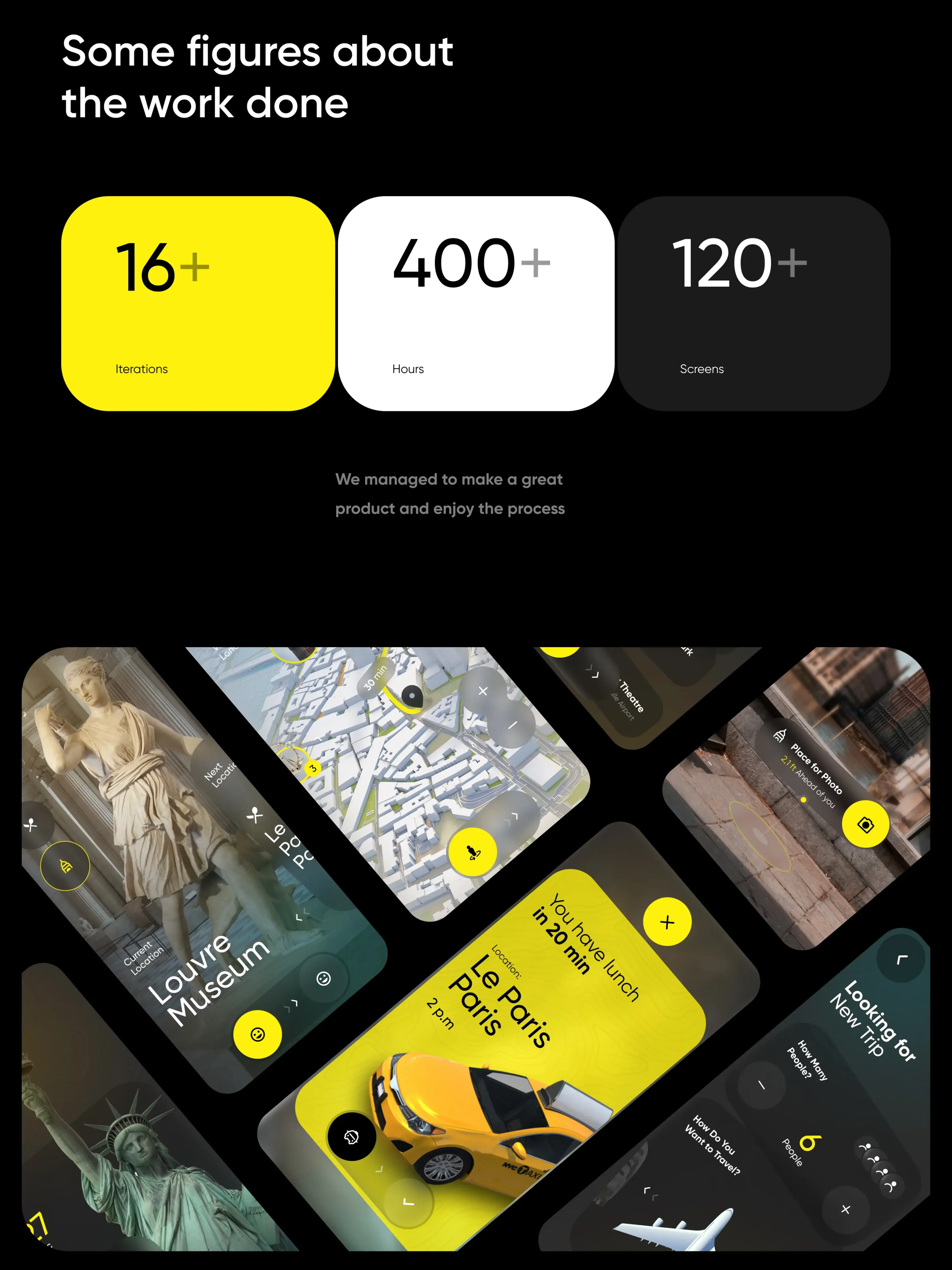 Screenshot of the travel service startup's mobile app on an iPhone, showcasing their best work. Screenshot of the travel service startup's mobile app on an iPhone, showcasing their best work.