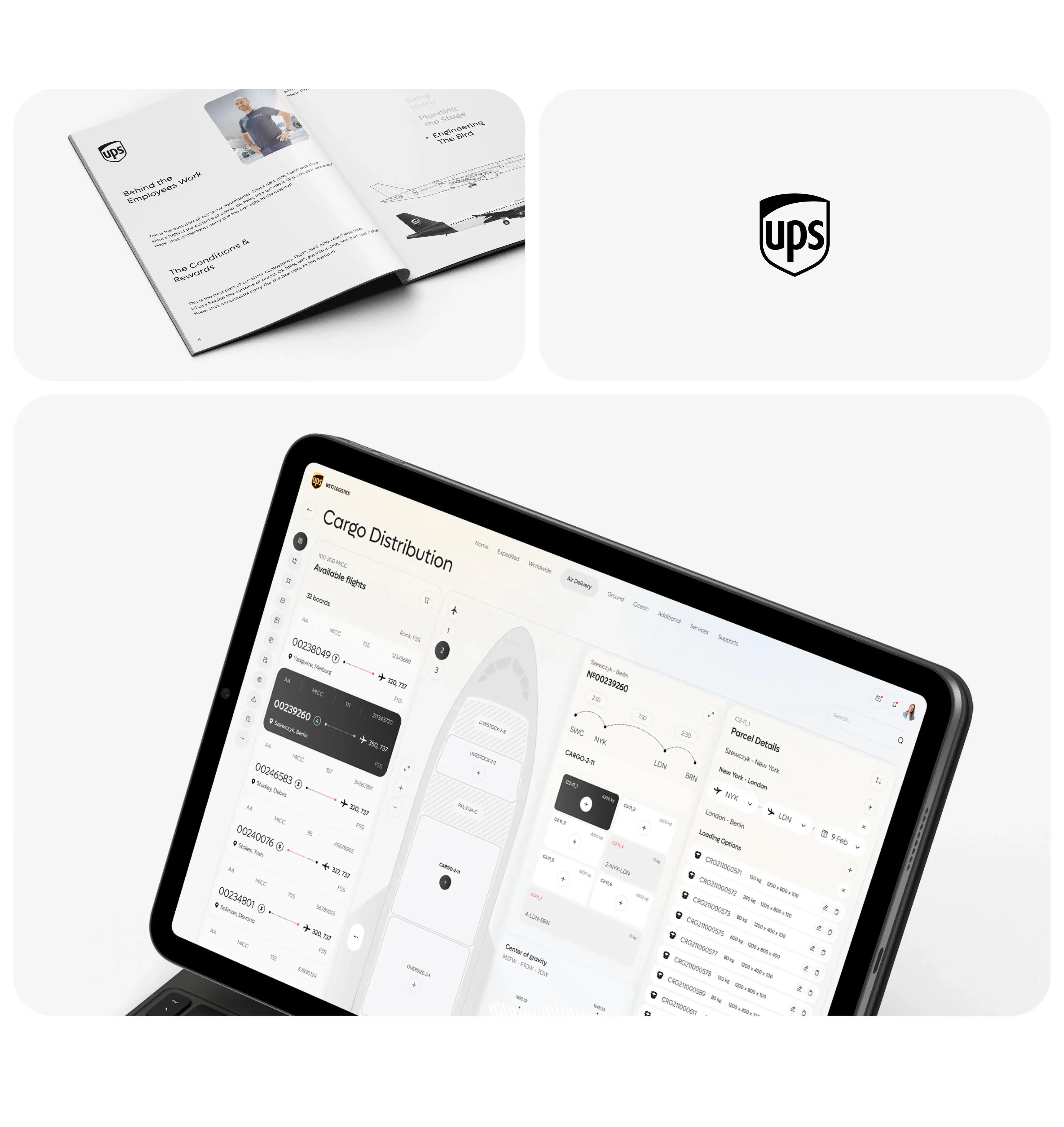 Screenshot of an enterprise transportation management system web application UI on a tablet. Screenshot of an enterprise transportation management system web application UI on a tablet.