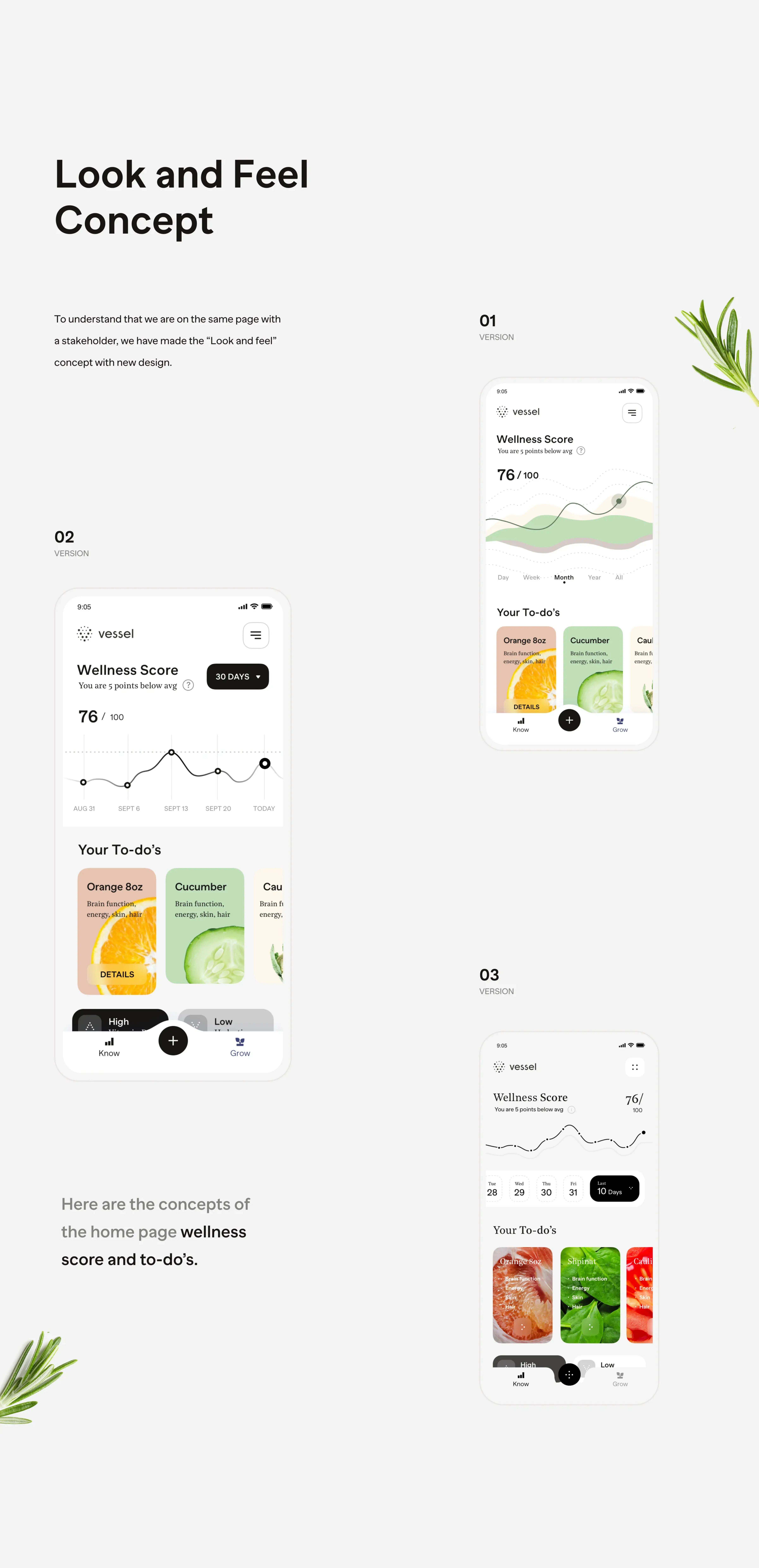 Screenshot of a colorful mobile app interface design for a wellness app. Screenshot of a colorful mobile app interface design for a wellness app.