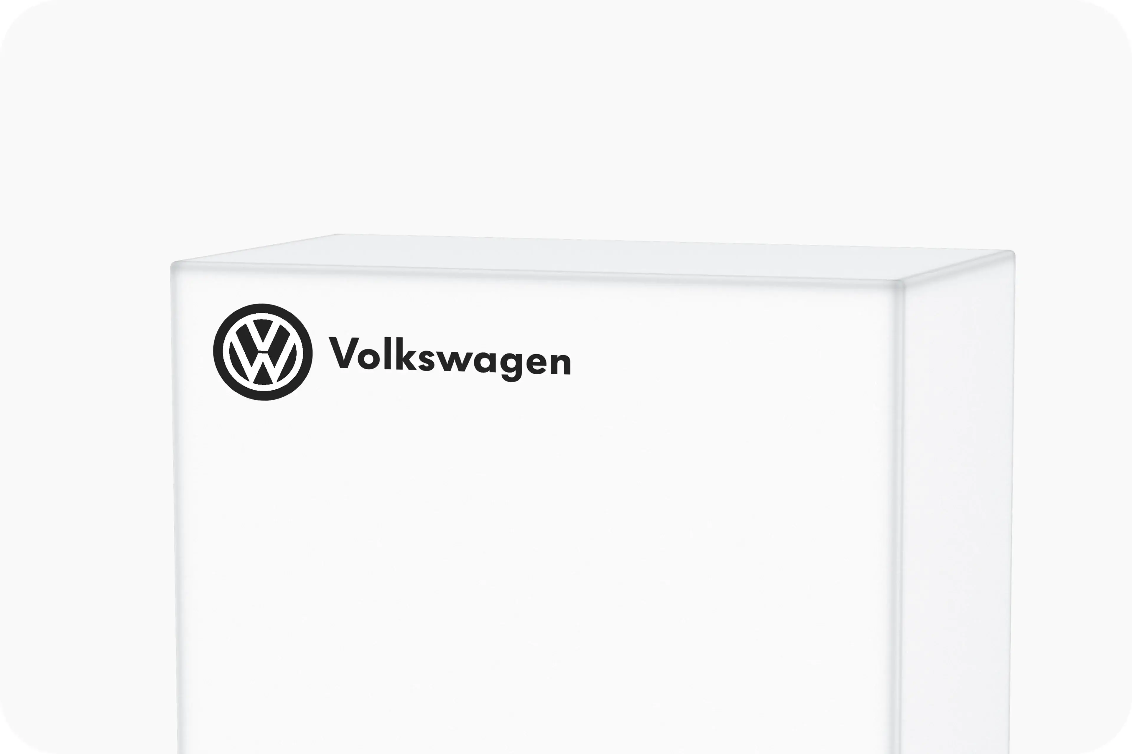 Screenshot showing Volkswagen branding for a mobile vehicle configurator app. Screenshot showing Volkswagen branding for a mobile vehicle configurator app.
