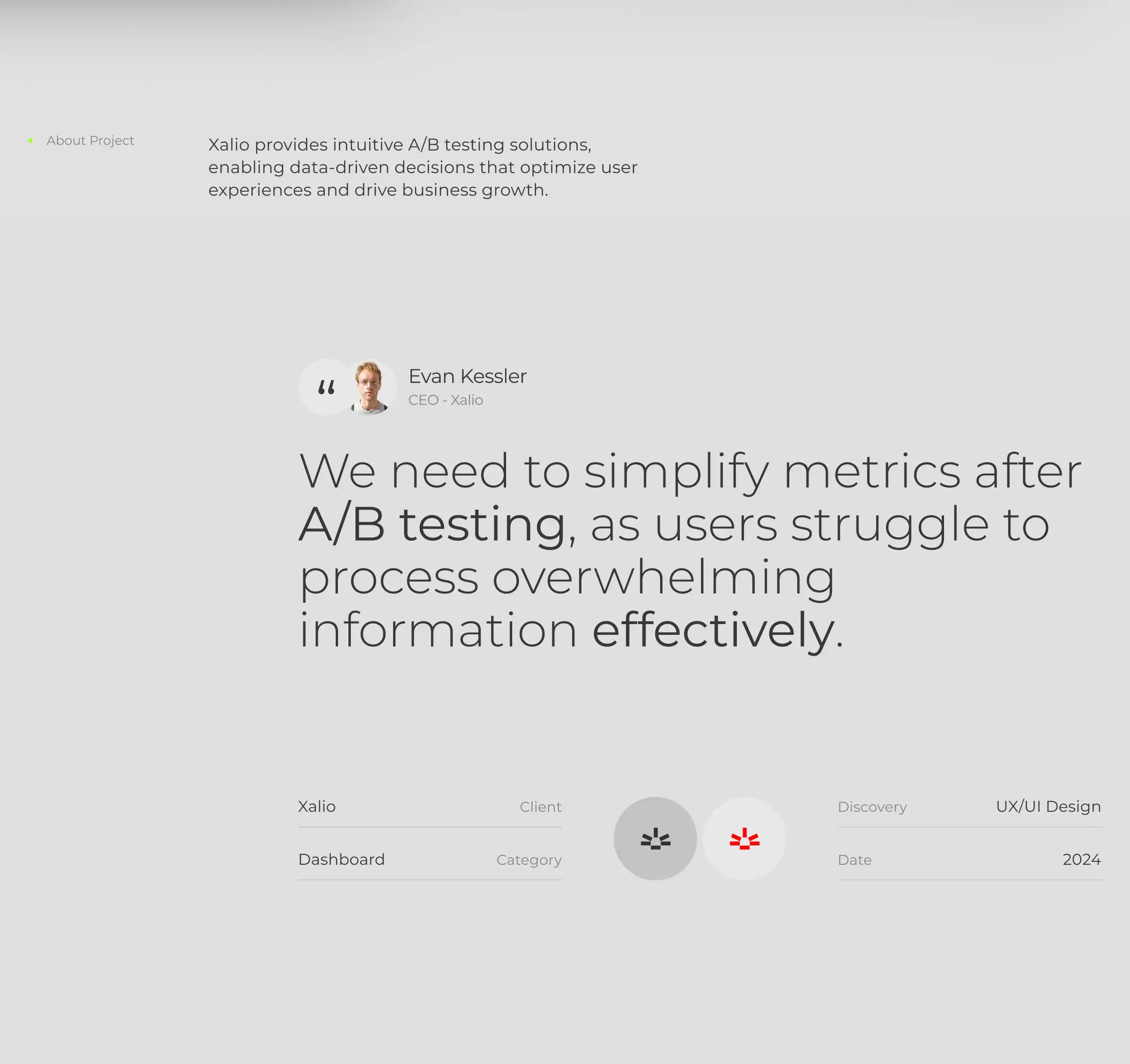 Xalio - SaaS A/B Testing Platform & UX UI Design - 1