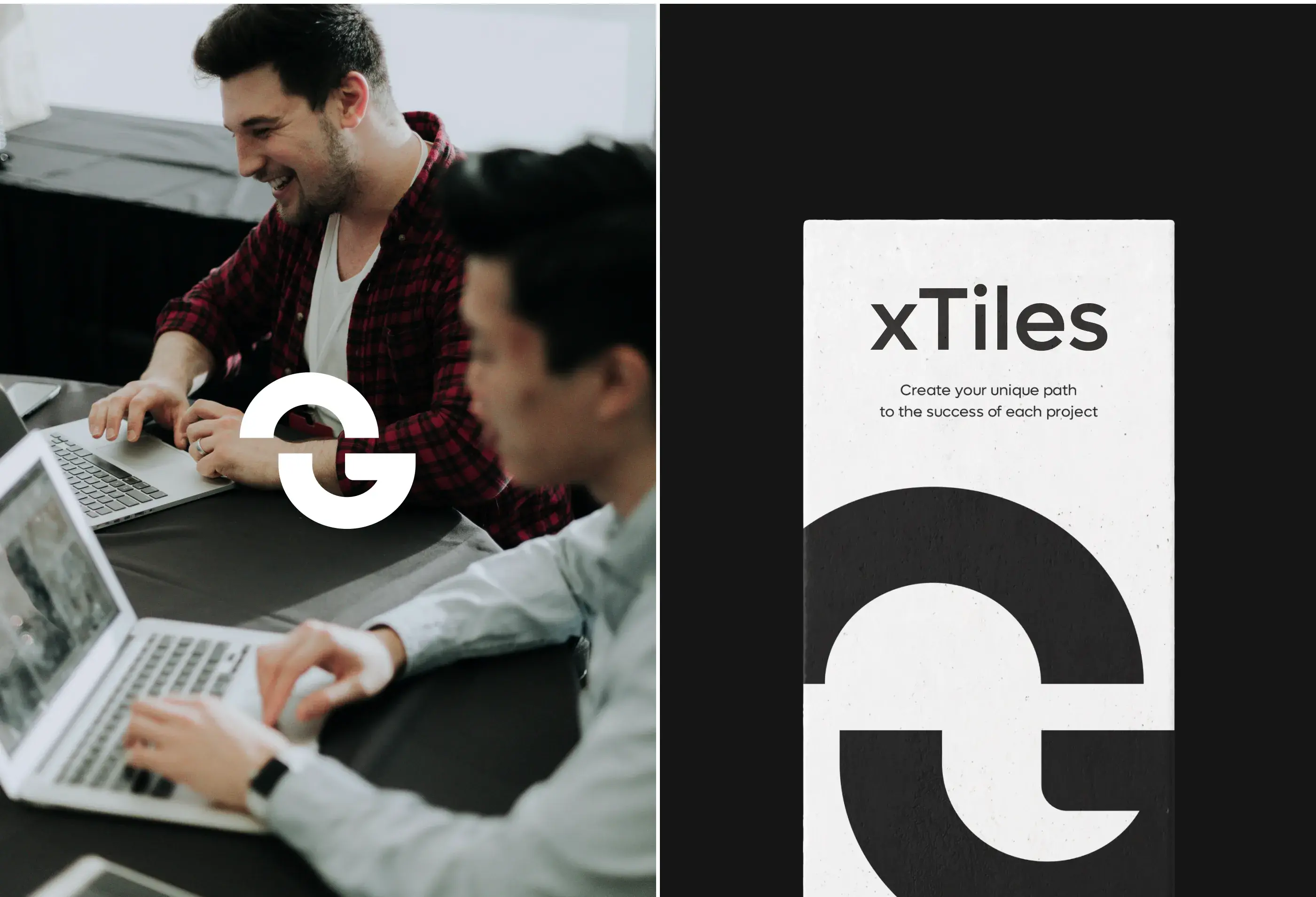 Team using xTiles CRM software on a laptop, featuring brand logo and project success message. Team using xTiles CRM software on a laptop, featuring brand logo and project success message.