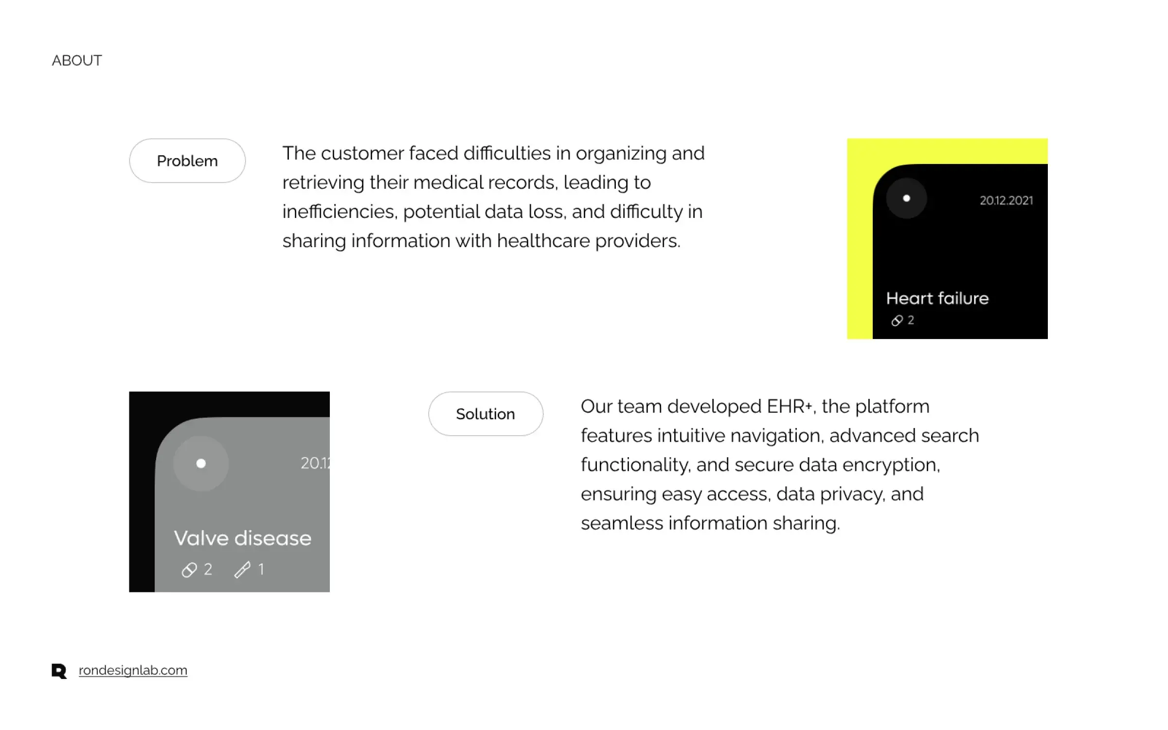 User-friendly navigation in EHR+ electronic health record system