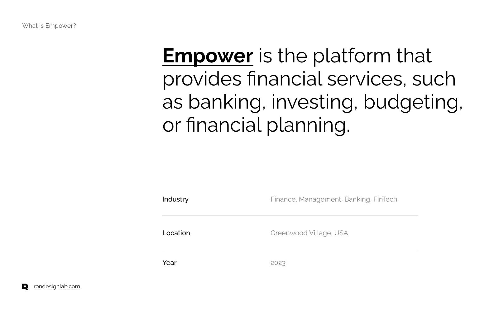 Empower - Finance Service Management - Business
